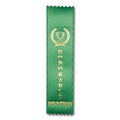 2"x8" Honorable Mention Stock Award Ribbon W/ Trophy Image (Lapel)